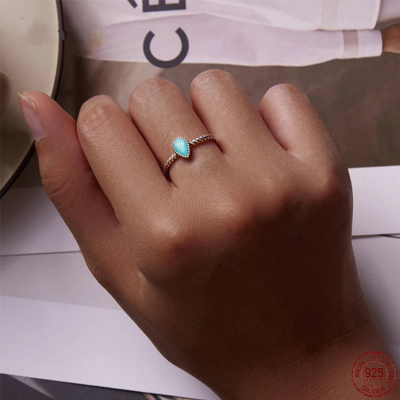 Turquoise Drop Ring