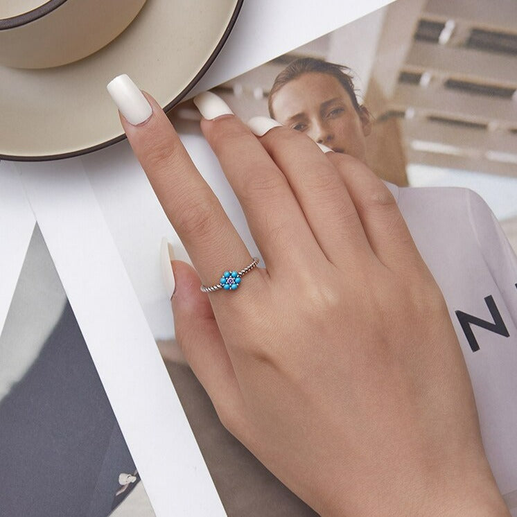 Turquoise Flower Ring