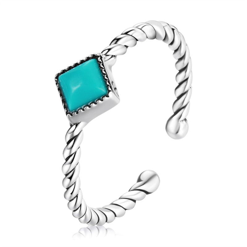 Turquoise Geometric Ring