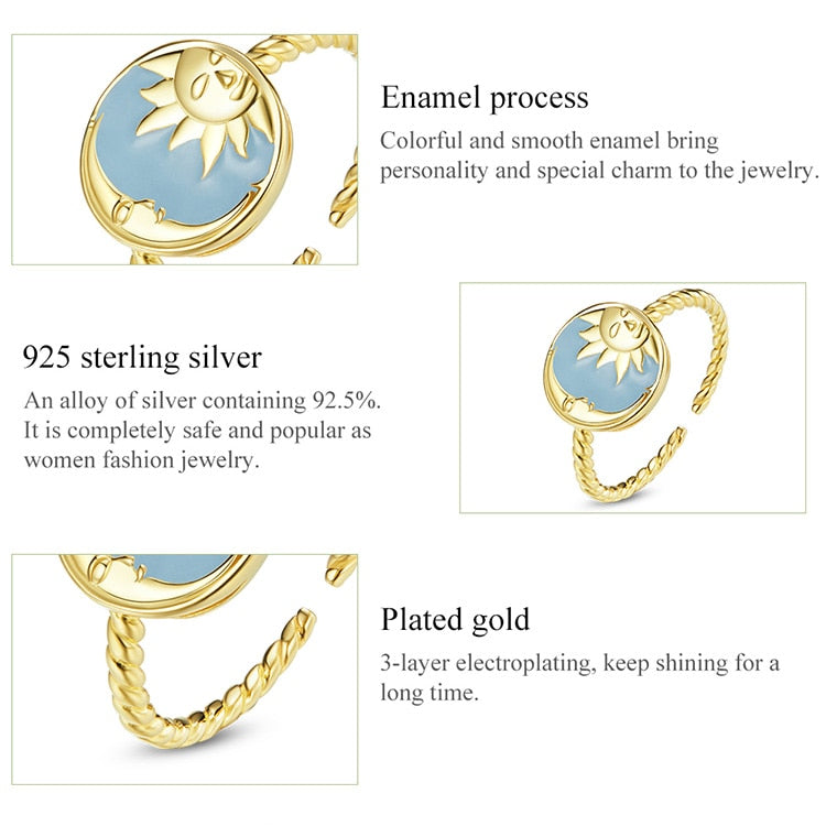 Splendid Sun Moon Rings