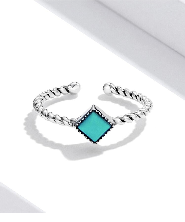 Turquoise Geometric Ring