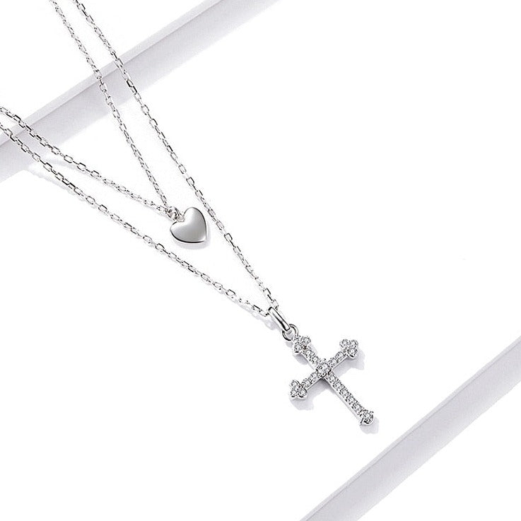 Cross and Heart Necklace