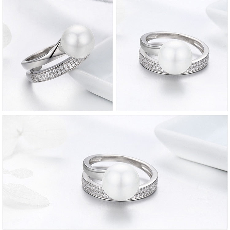 Gentle Shell Bead Ring