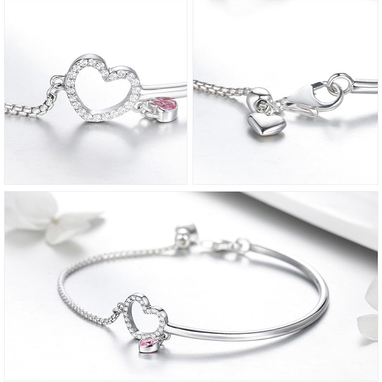 Pink Heart Bracelet