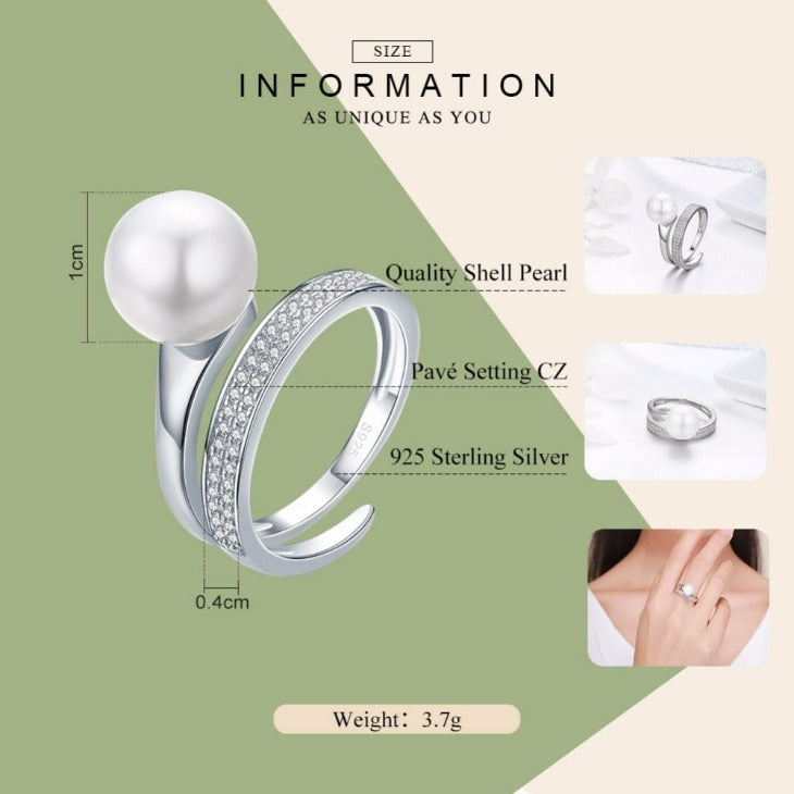 Gentle Shell Bead Ring