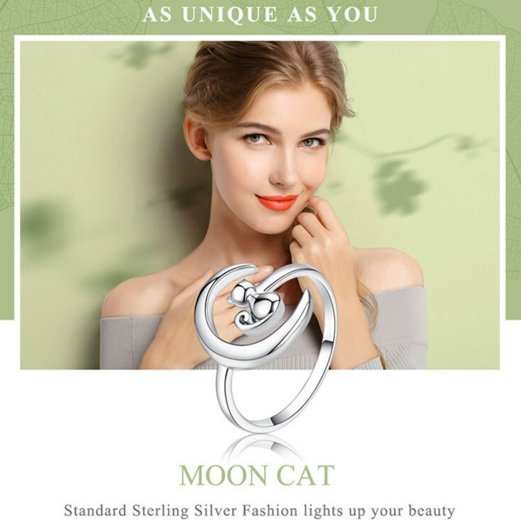 Moon Cat Ring