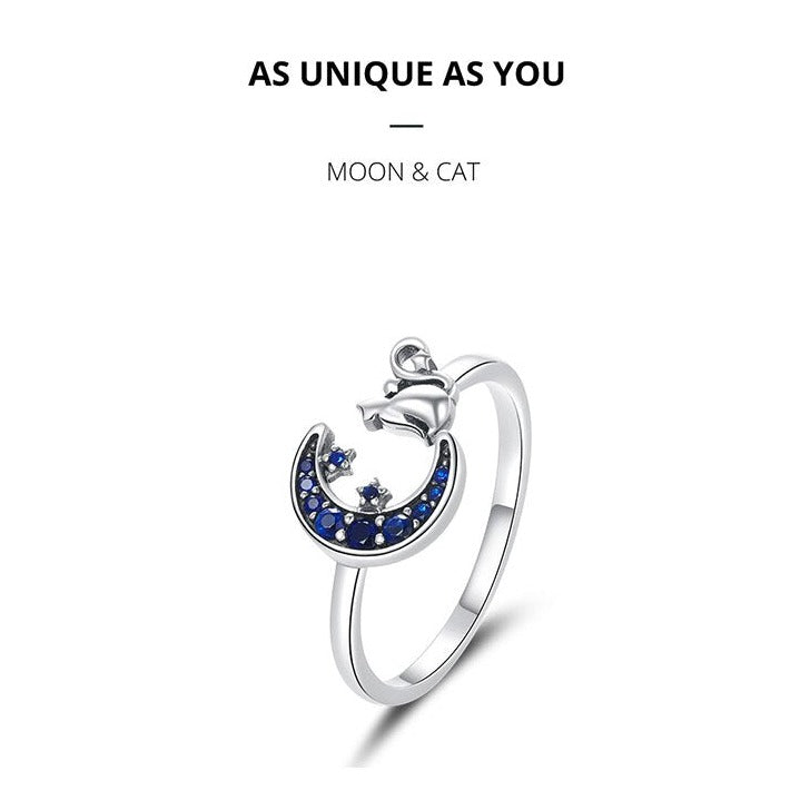 Moon Cat Ring