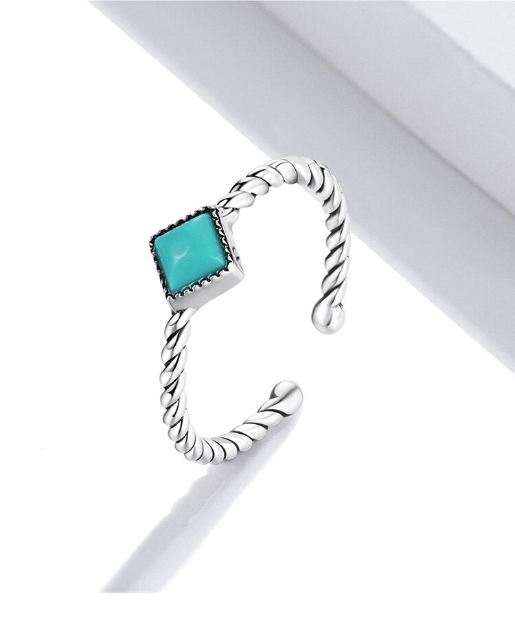 Turquoise Geometric Ring