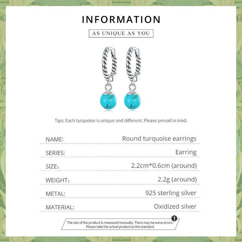 Turquoise beads Earring