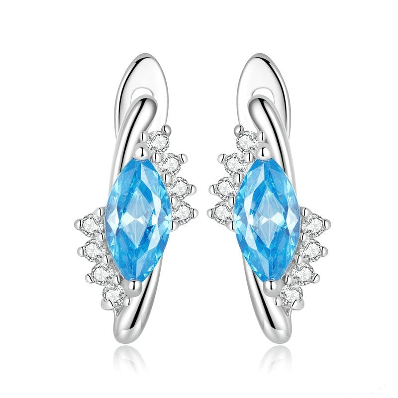 Blue Horse-Silver Earring